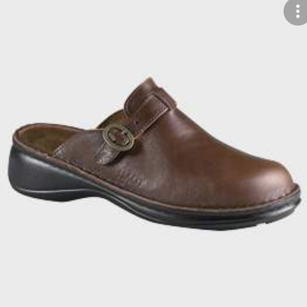 NAOT | Aster Brown Buffalo Leather Mule Clogs